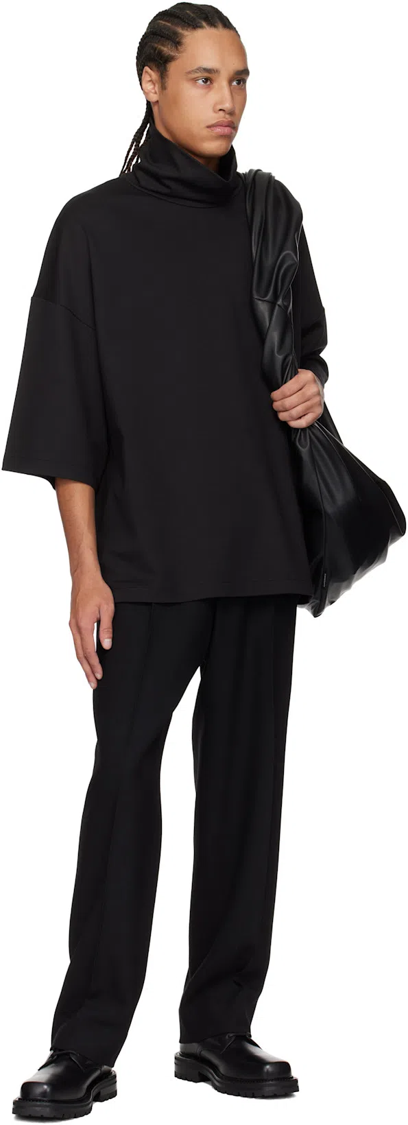 DRIES VAN NOTEN Black Leather Derbys