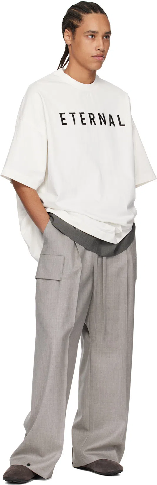 FEAR OF GOD Eternal Crewneck T-shirt In Grey