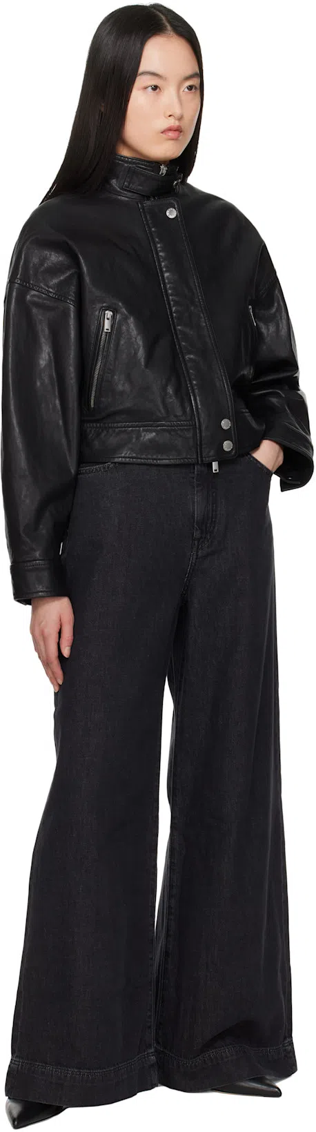 AEYDE Woman Ankle Boots Black Size 6 Leather