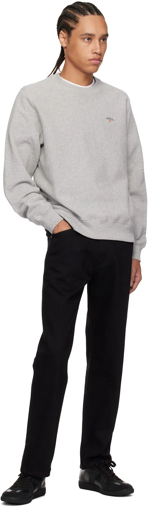 MAISON MARGIELA Low Top Sneakers Featuring Suede Panels In Black