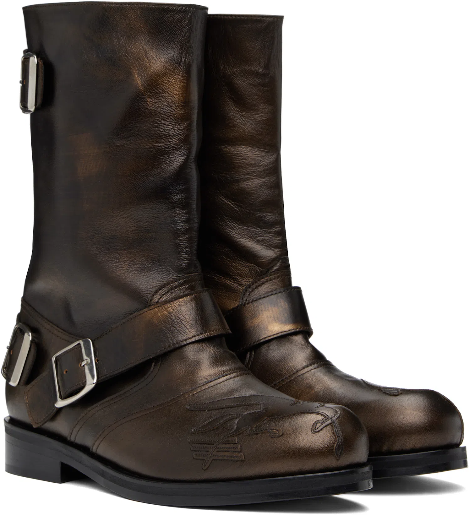 DRIES VAN NOTEN White Mock Neck Long Sleeve T-shirt In 1 White