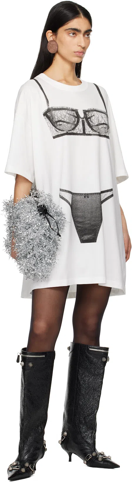 DOUBLET Silver Cheerleading Pompon Bag