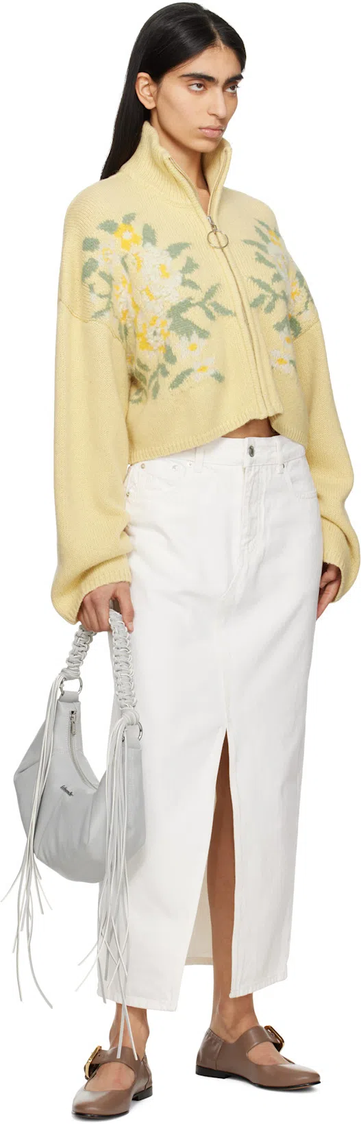 AMI ALEXANDRE MATTIUSSI Midi One Cut Shoes In White Cream