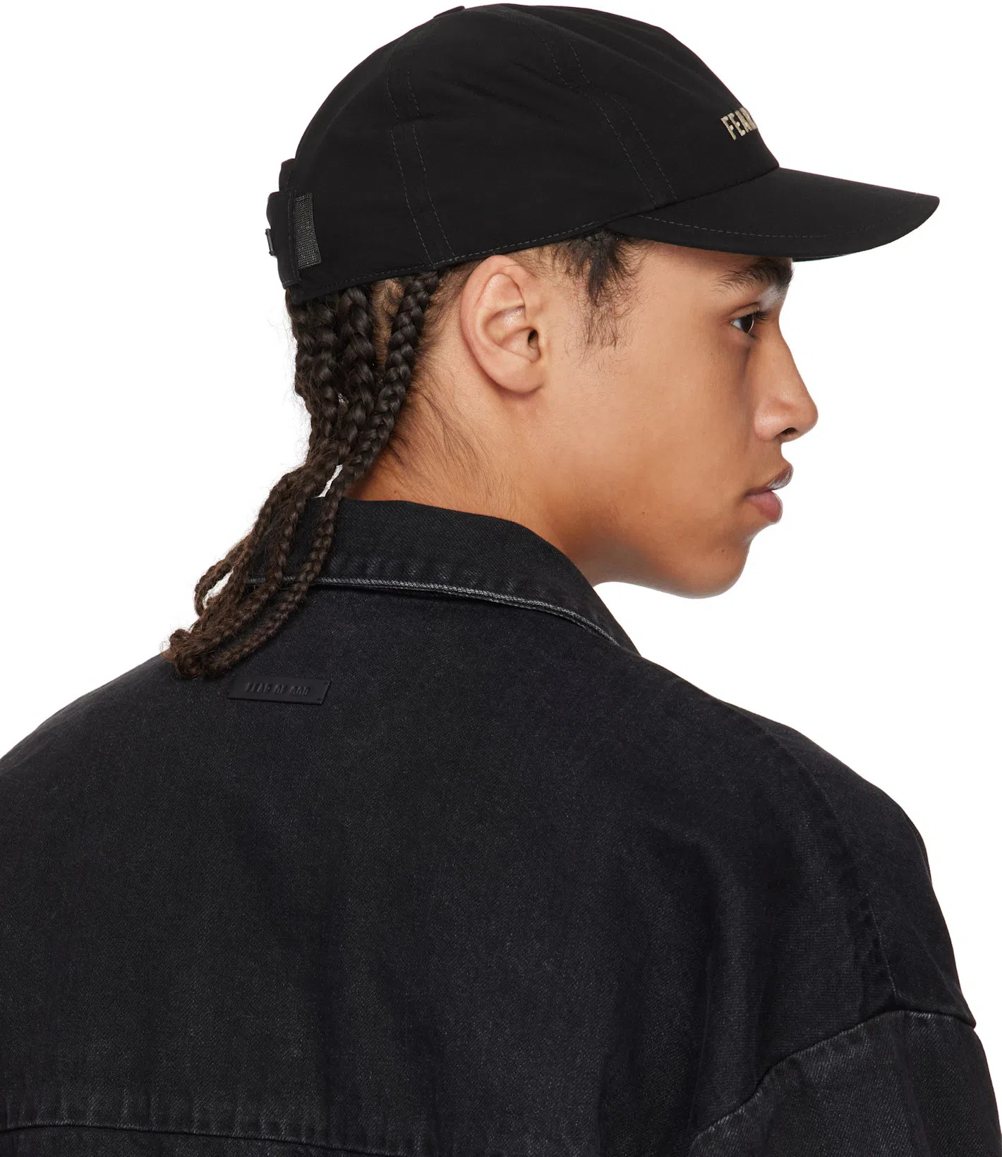 FEAR OF GOD Mens Washed Black Utility Cropped Denim Jacket In Brown