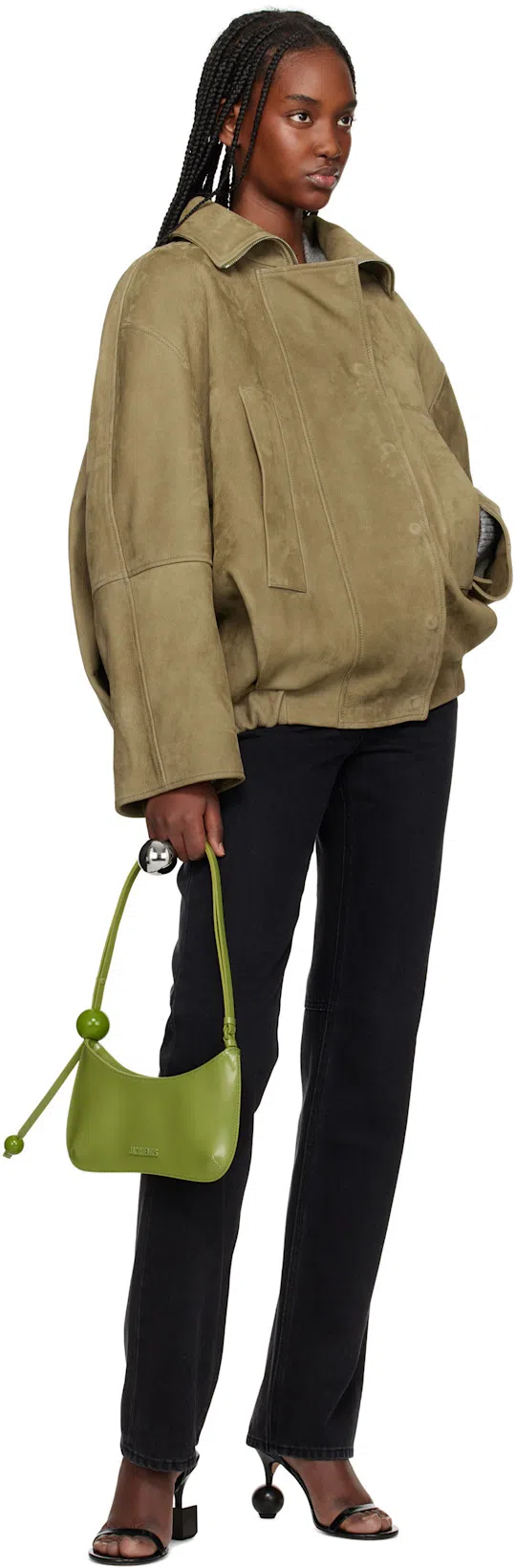 JACQUEMUS Le De-nîmes Court Flared Cropped Jeans In Black