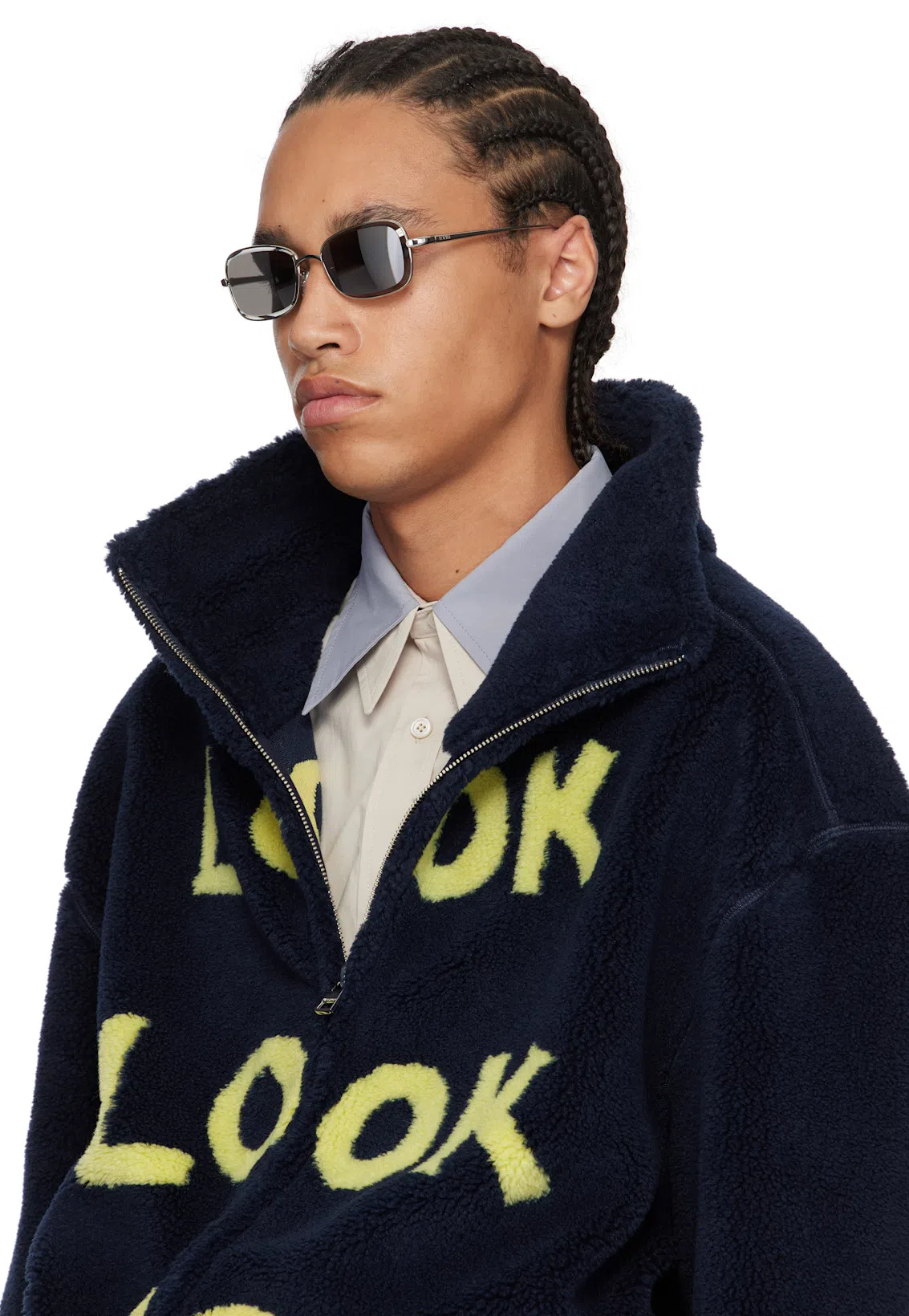 JW ANDERSON Look Look Look Zip Front Jacket In Blue