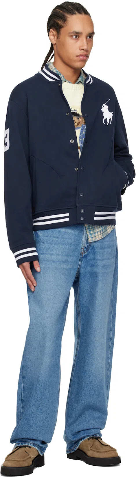 JACQUEMUS Denim Trousers Featuring Belt Loops In Blue