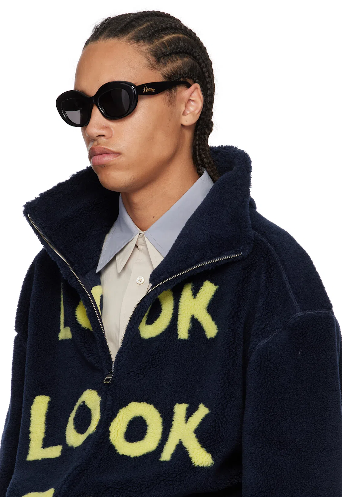JW ANDERSON Look Look Look Zip Front Jacket In Blue