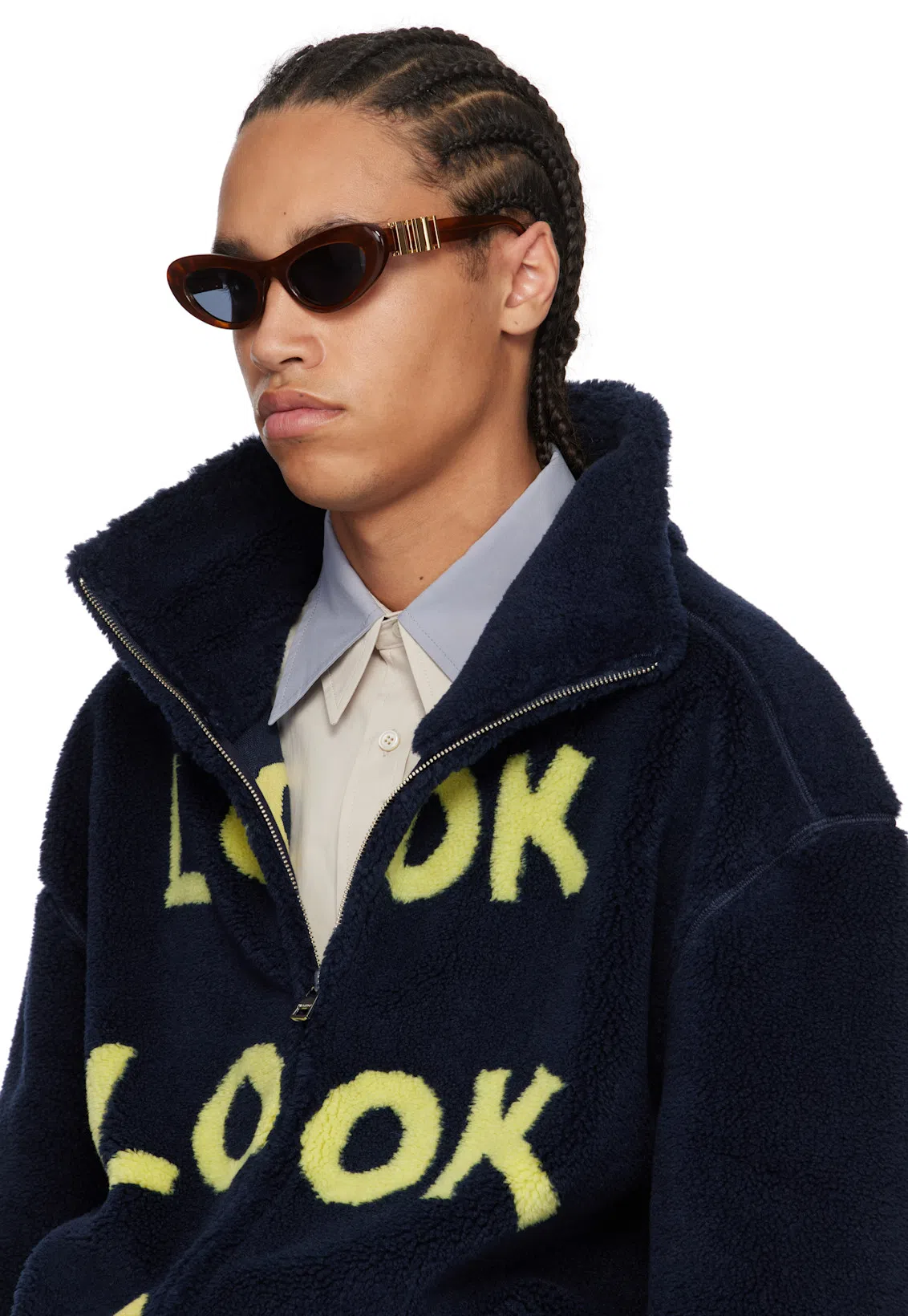 JW ANDERSON Look Look Look Zip Front Jacket In Blue