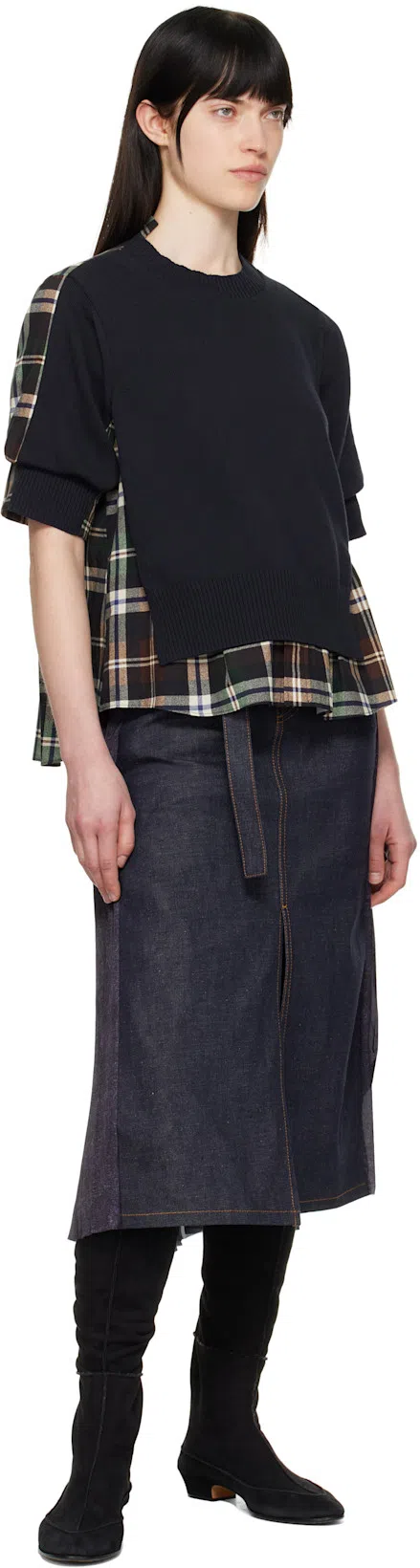 THE ROW Hereditas 25 Suede Over-the-knee Boots In Schwarz