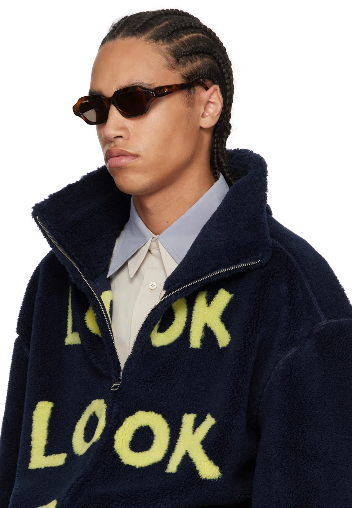 JW ANDERSON Look Look Look Zip Front Jacket In Blue