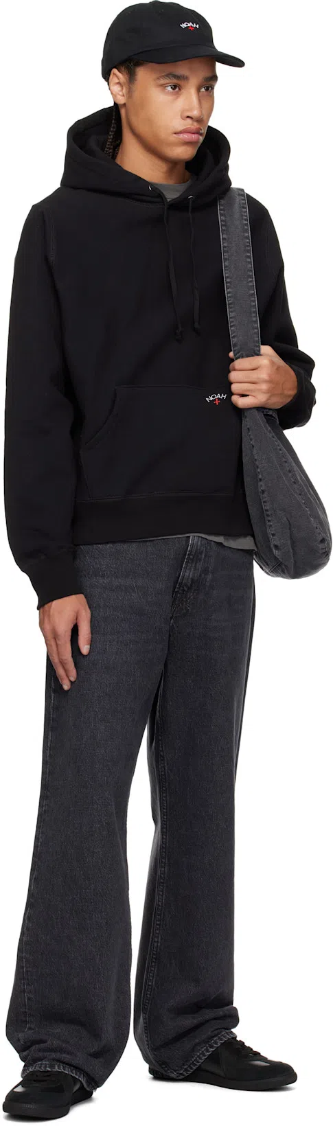 MAISON MARGIELA Low Top Sneakers Featuring Suede Panels In Black