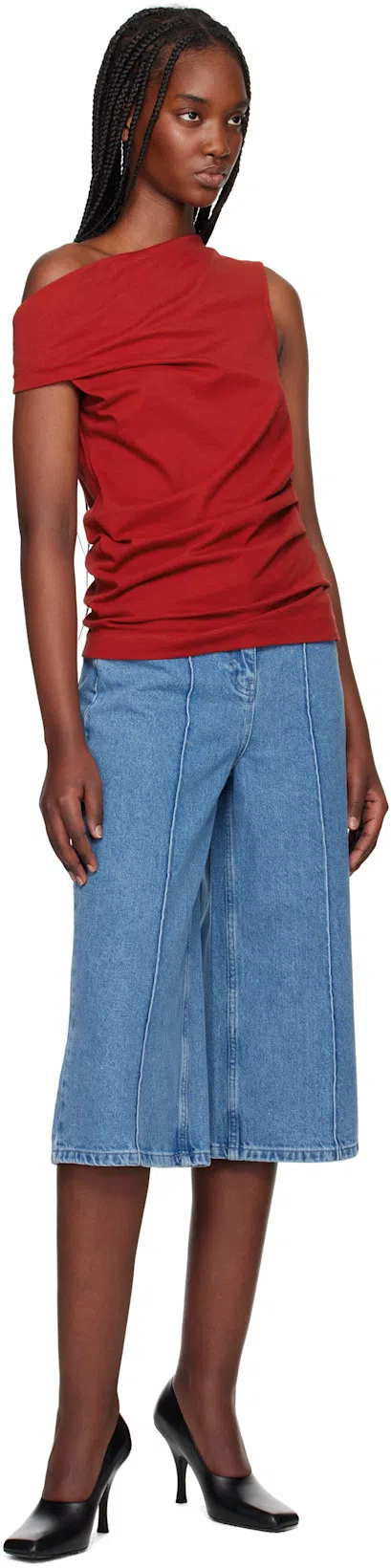 KHAITE Eva Peep-toe Leather Pumps In Black