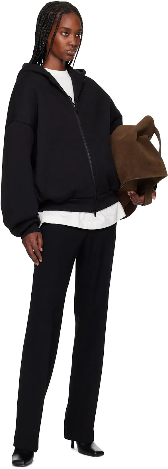 FEAR OF GOD Black Eternal Fleece Full Zip Hoodie