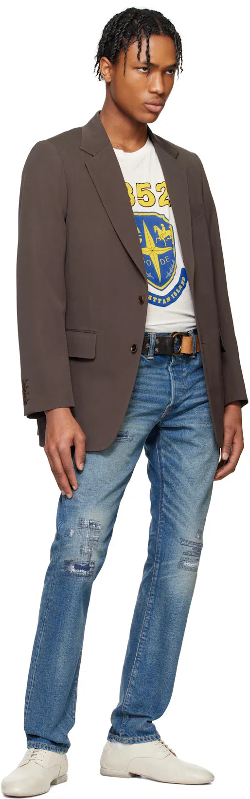 BODE Cotton Crest-print T-shirt - Men's - Cotton In White