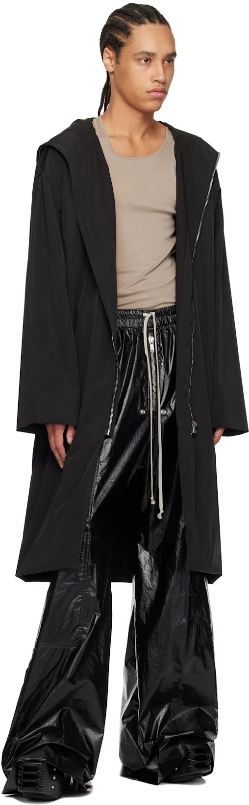 RICK OWENS Black Hollywood Grilled Kiss 45 Chelsea Boots In 90 Black/clear