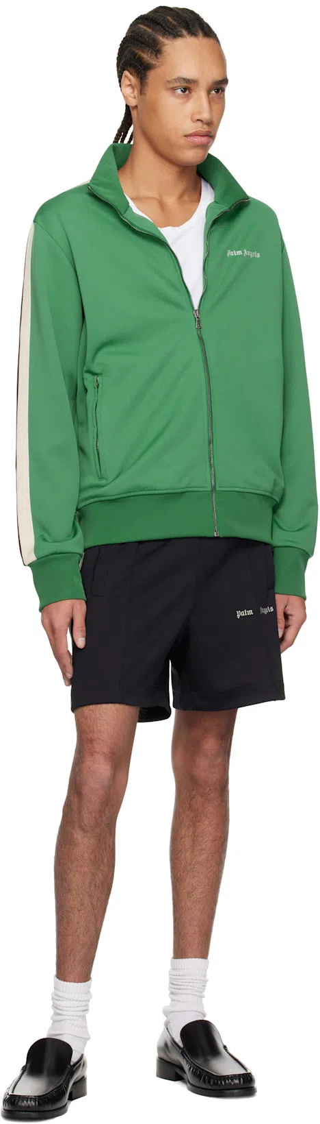 PALM ANGELS Classic Logo Track Jacket In Green