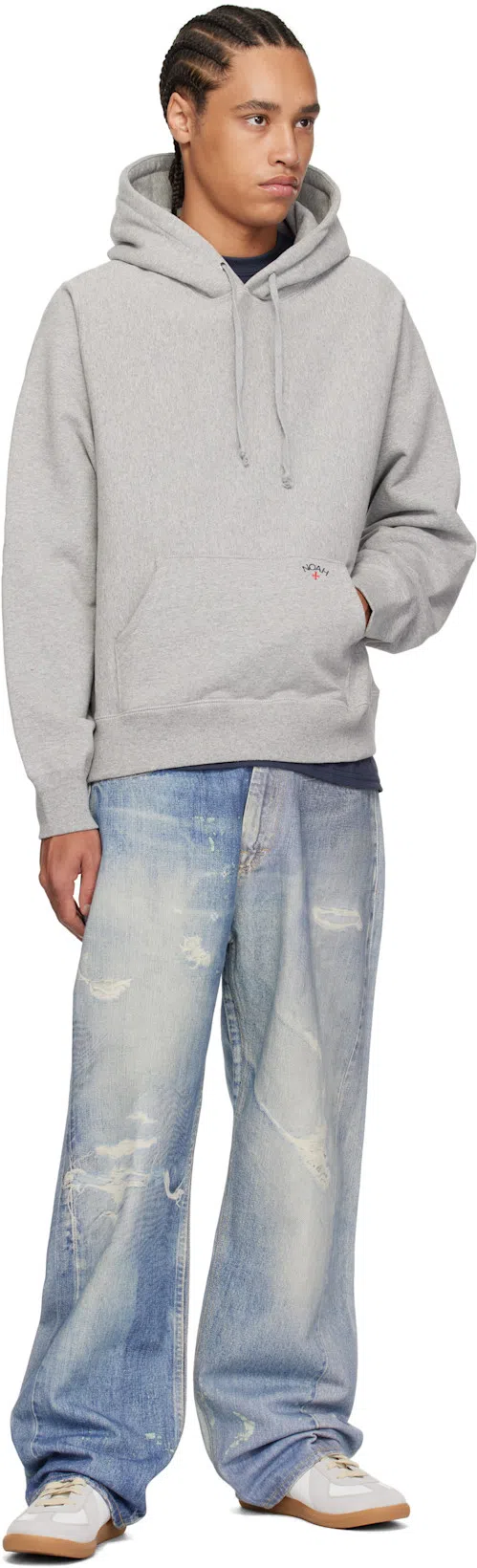 OUR LEGACY Mens Digital Denim Print Third Cut Faded-wash Denim Jeans In Blue