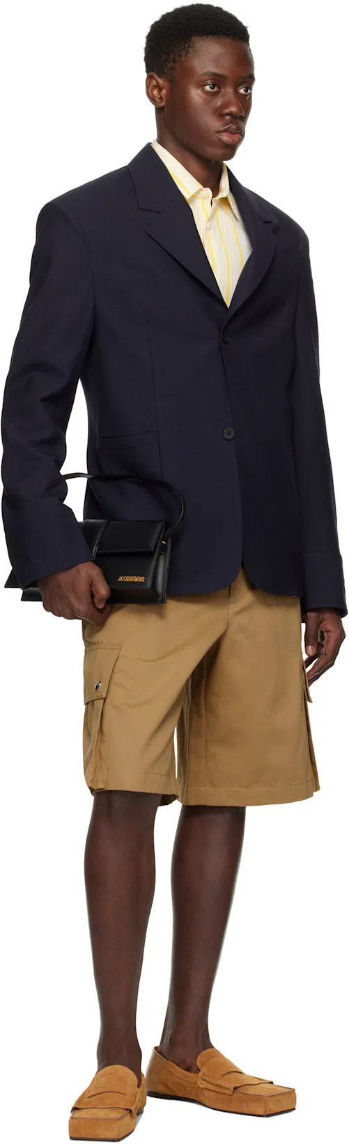 JACQUEMUS Simon Striped Long Sleeve Shirt In Yellow