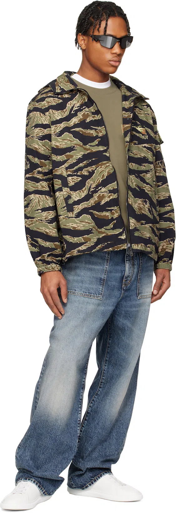 GIVENCHY Sweatshirt In Fleece With Camo Patches In Light Khaki