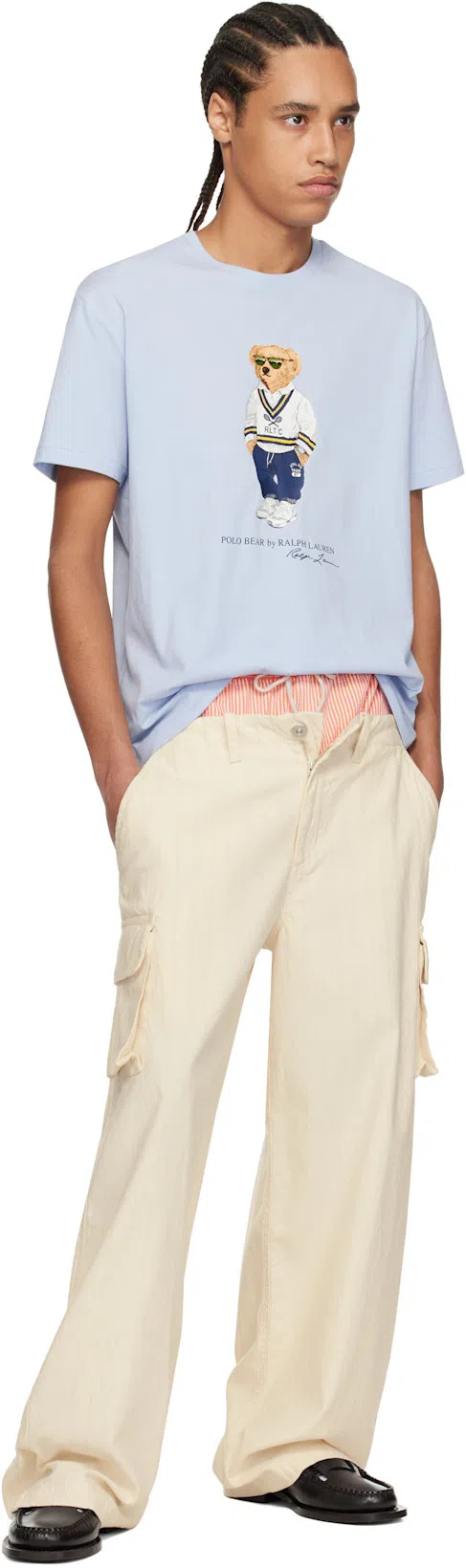 OUR LEGACY Off-white Mount Cargo Pants In Ecru Canal Stripe