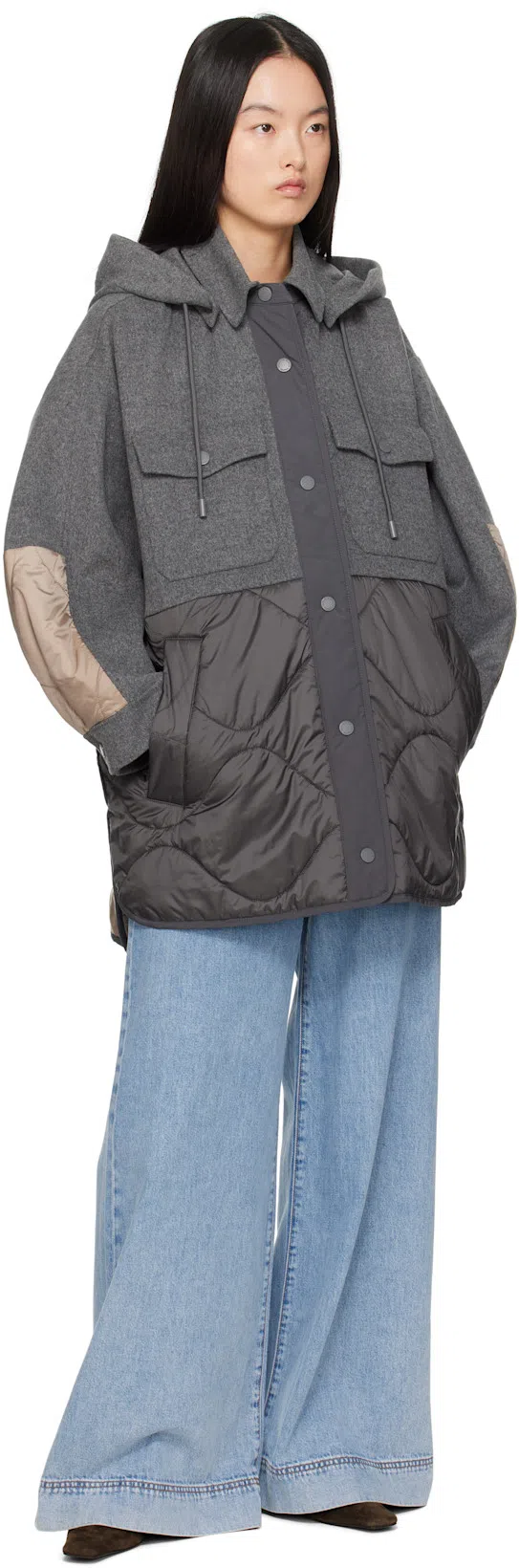 KHAITE Ona Suede Stiletto Knee Boots In Ebano