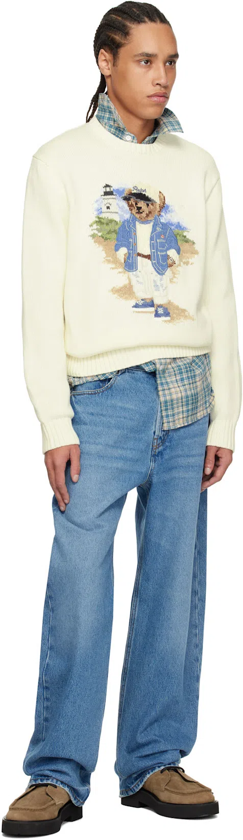JACQUEMUS Denim Trousers Featuring Belt Loops In Blue