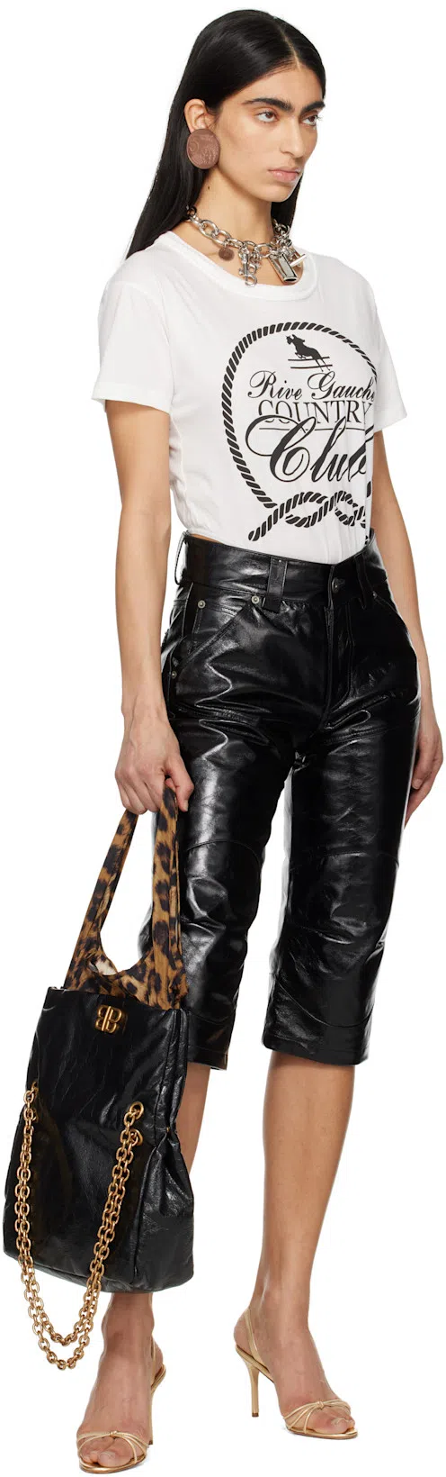 BALENCIAGA 'monaco Chain S' Shoulder Bag In Black