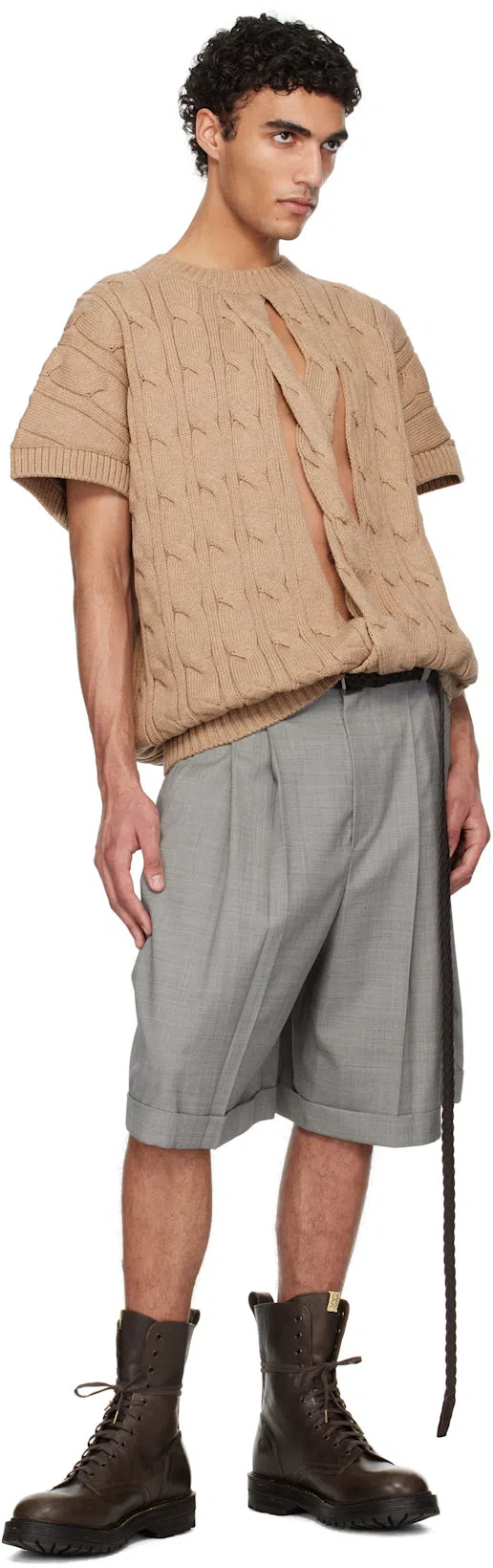 VISVIM Brown Gillespie Folk Boots In Dk.brown