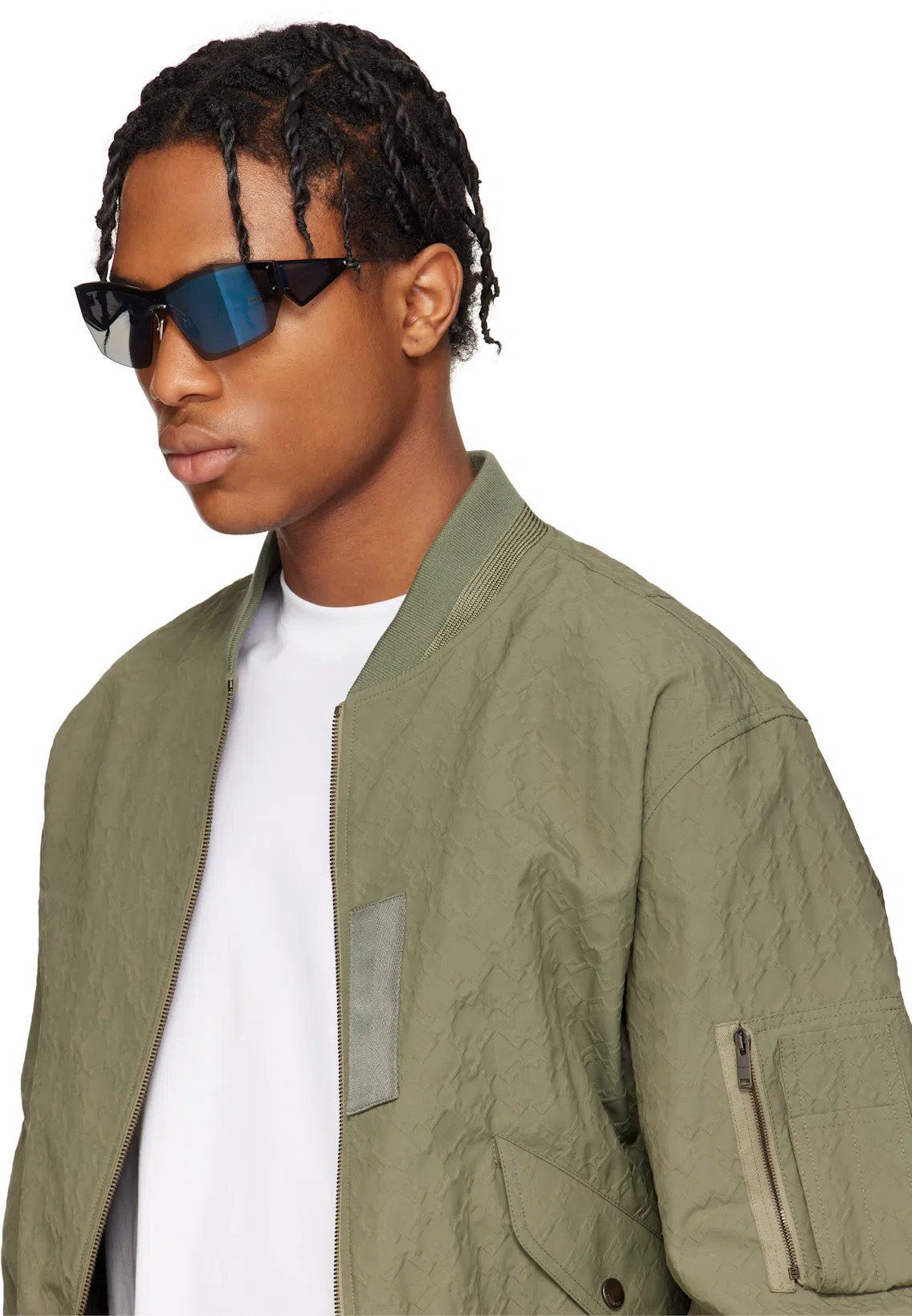 GIVENCHY Men's Nylon Bomber Jacket In Green