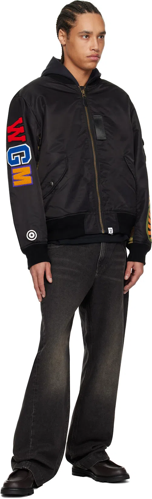 ACNE STUDIOS Cotton Hooded Jacket In 900 Black