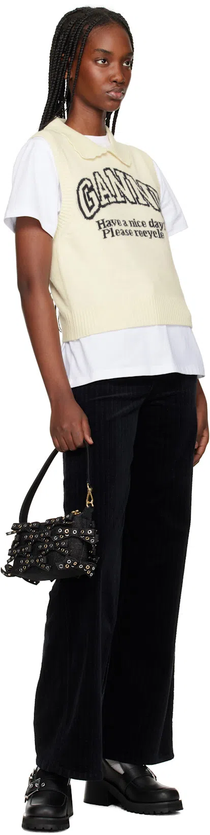 GANNI White Cherry Graphic T-shirt