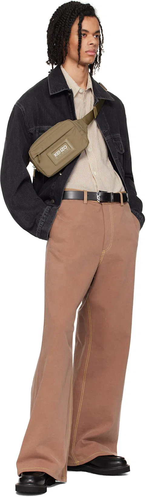 MARNI Brown Contrast Stitching Jeans In 00m40 Raisin