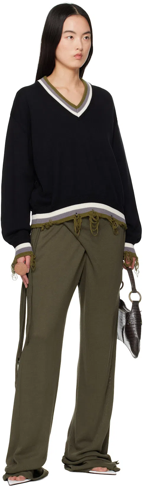 OTTOLINGER Deconstructed-design Trousers In Brown