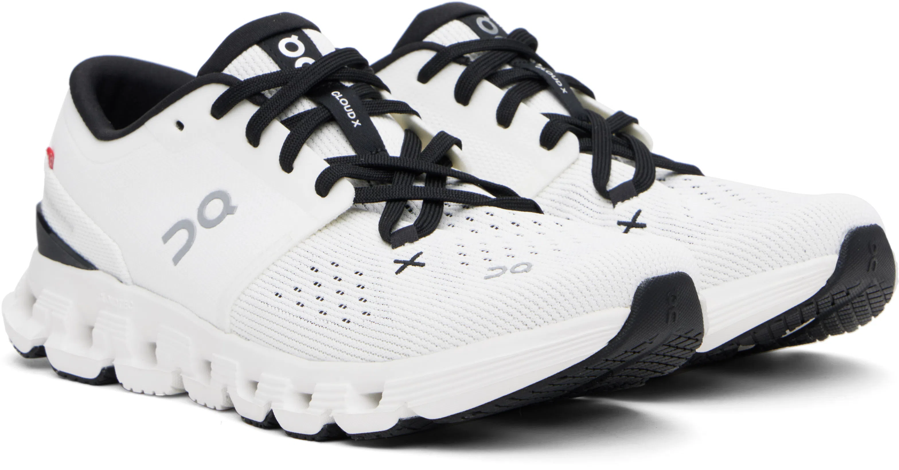 ON Cloud X 4 Rubber-trimmed Mesh Running Sneakers In White