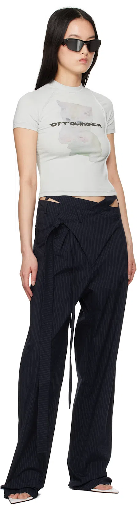 OTTOLINGER Deconstructed T-shirt In Gray