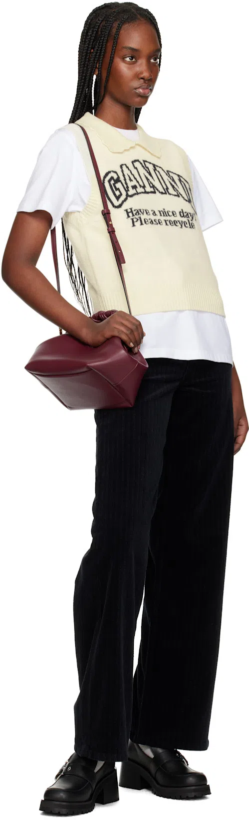 GANNI White Cherry Graphic T-shirt