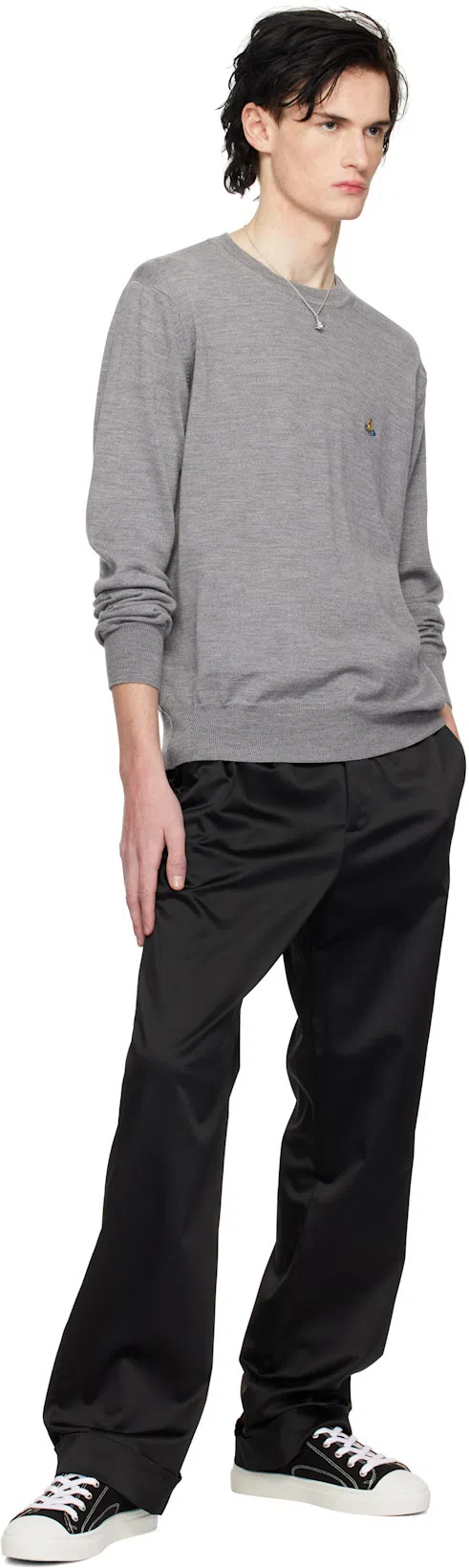 VIVIENNE WESTWOOD Low Top Canvas Plimsoll Cotton Canvas Black 11-45 Men