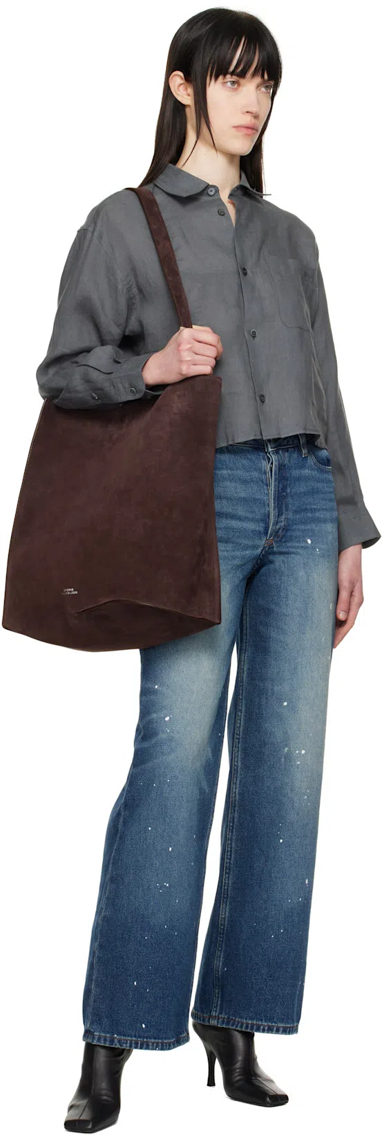 KHAITE Woman Ankle Boots Black Size 8.5 Calfskin