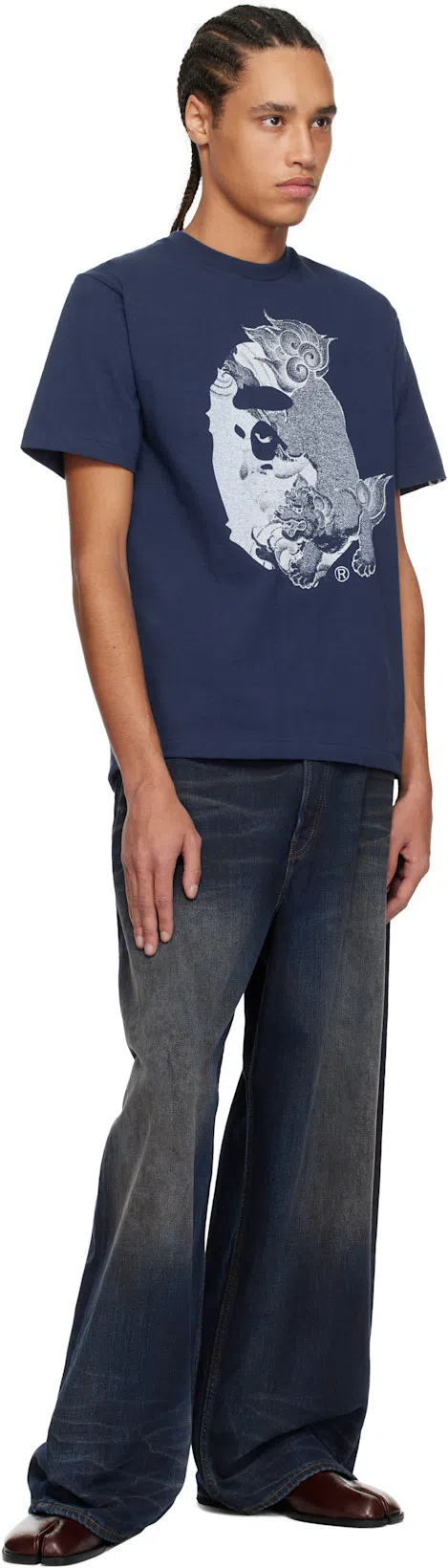 MAISON MARGIELA Burgundy Tabi City Loafer Mules In T5079 Vineyard Wine