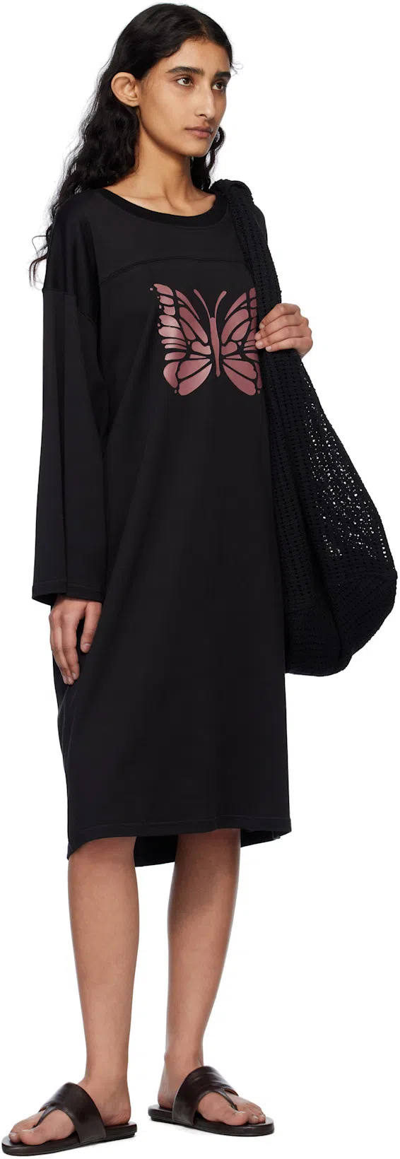 NEEDLES Black Hockey Midi Dress In C-black