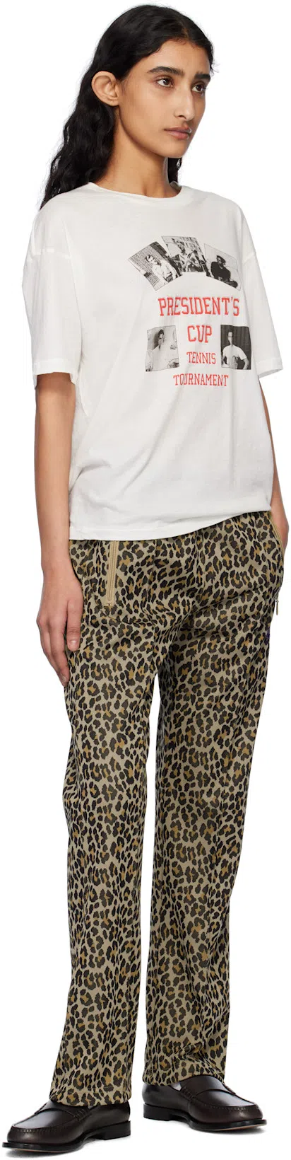NEEDLES Brown Jacquard Track Pants In B-leopard