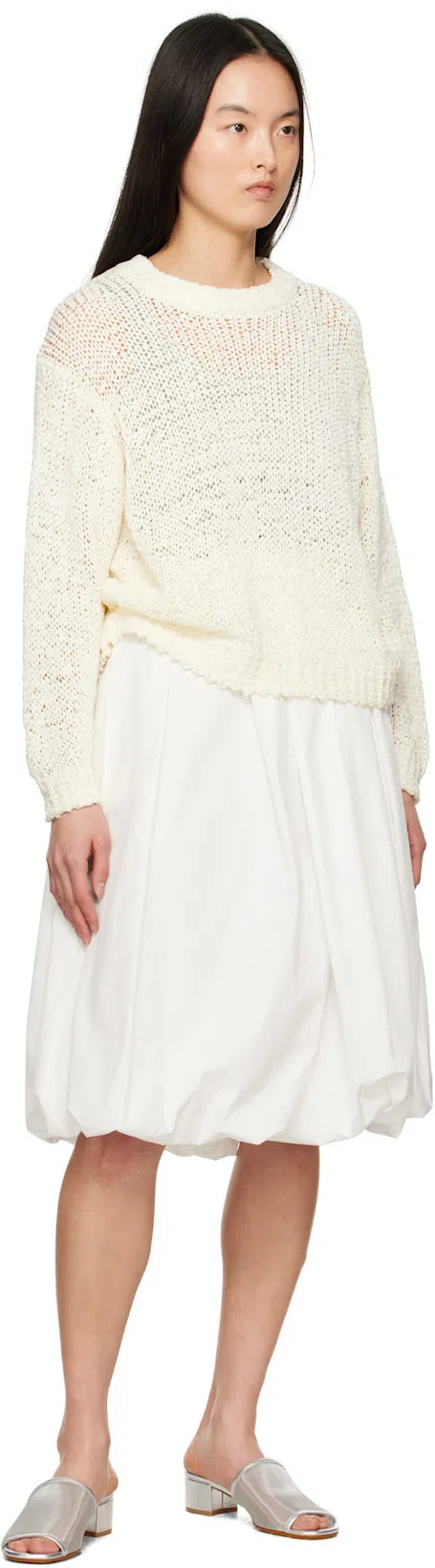 LEMAIRE Gray Rib Tank Top In Bk942 Blue Grey