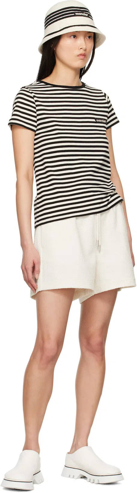 MONCLER Cotton Crew-neck T-shirt In Black