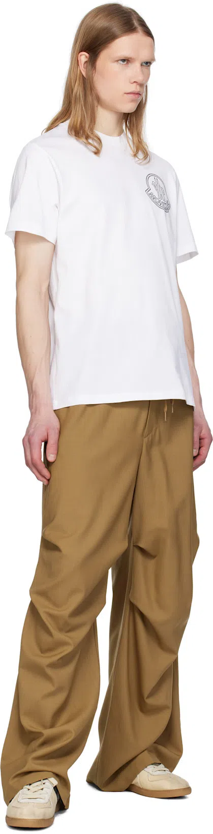 MONCLER Men Cotton Pack Of Three Logo Patch T-shirts In White