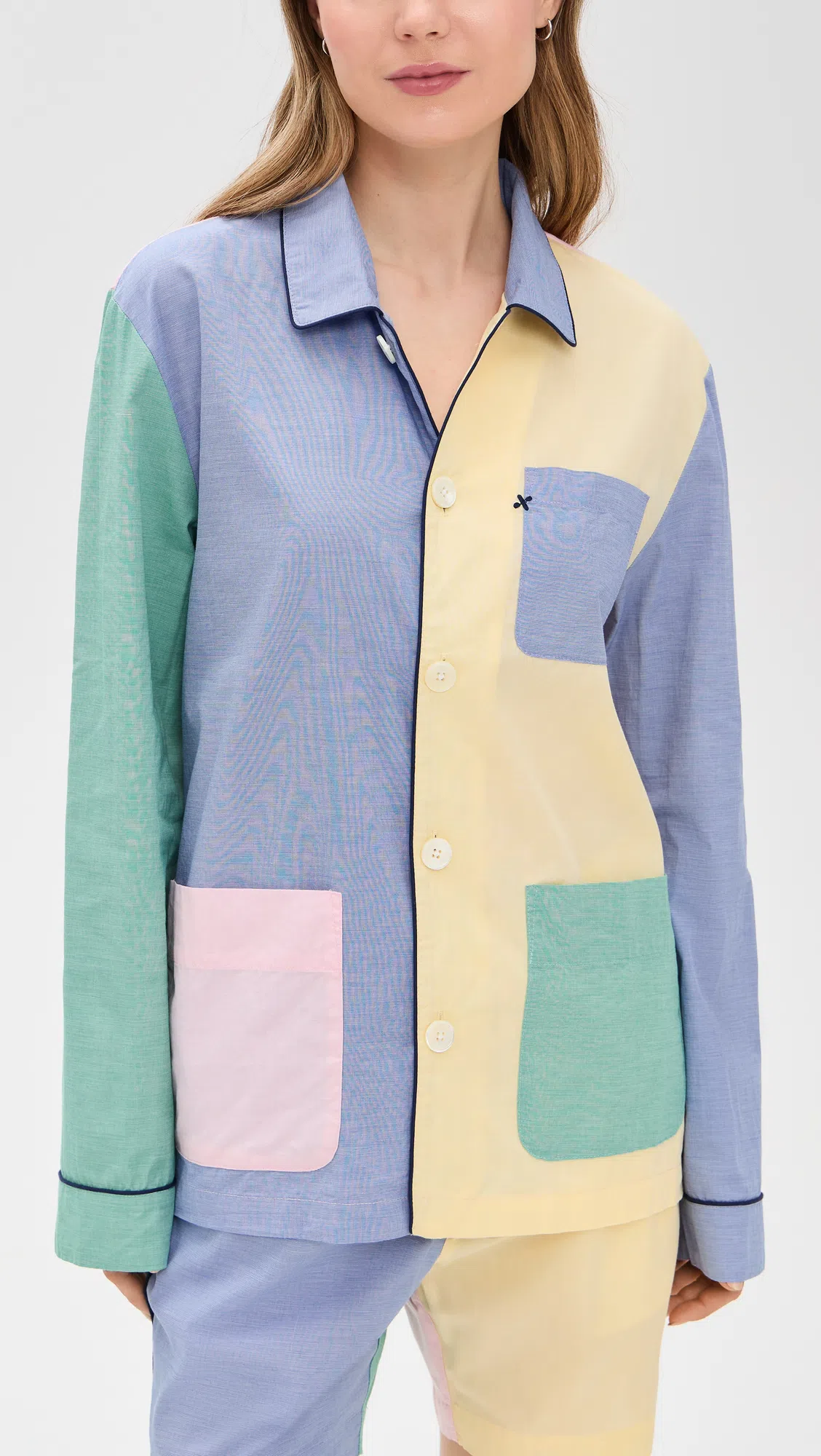 ALEX MILL P'jimmies Long Sleeve Top Pastel Colorblock