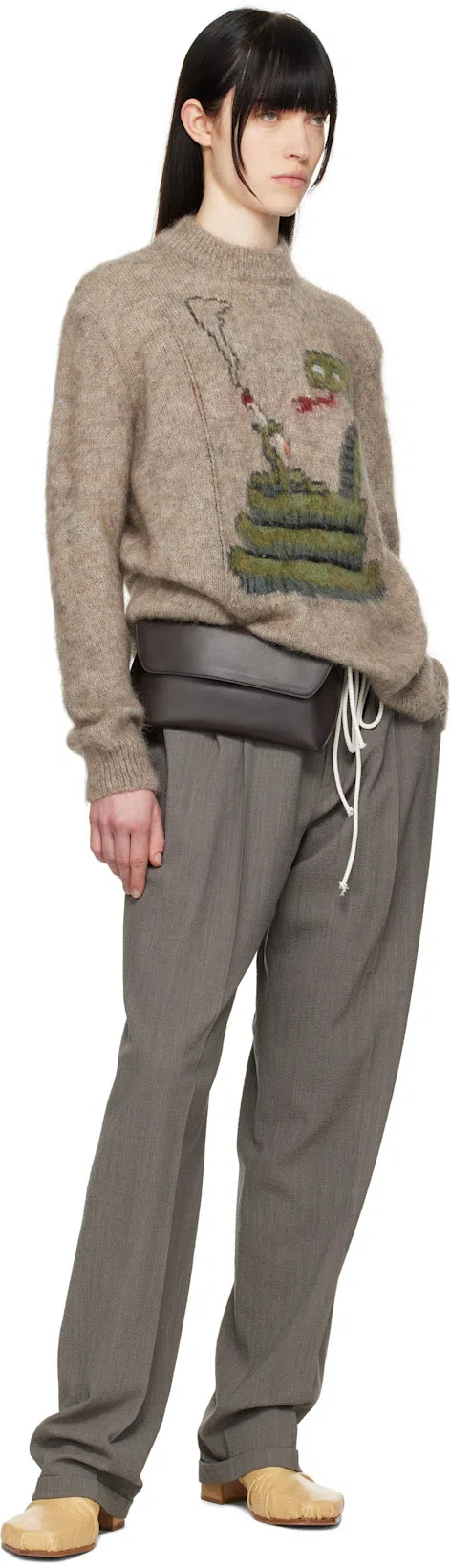 MAGLIANO Brown Biscia Sweater In 32 Ecru