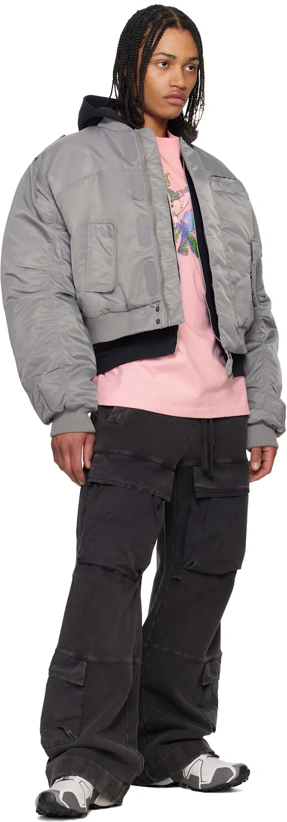 ACNE STUDIOS Cotton Hooded Jacket In 900 Black