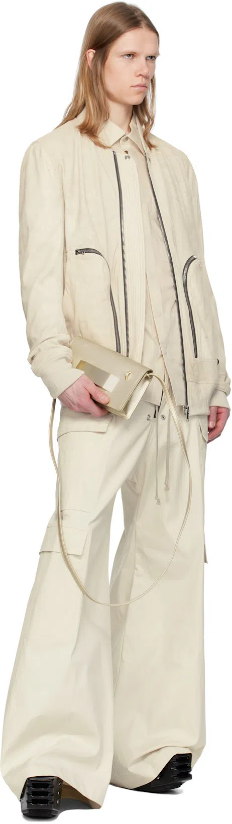 RICK OWENS Black Concordians Sliver Platform Beatle Chelsea Boots