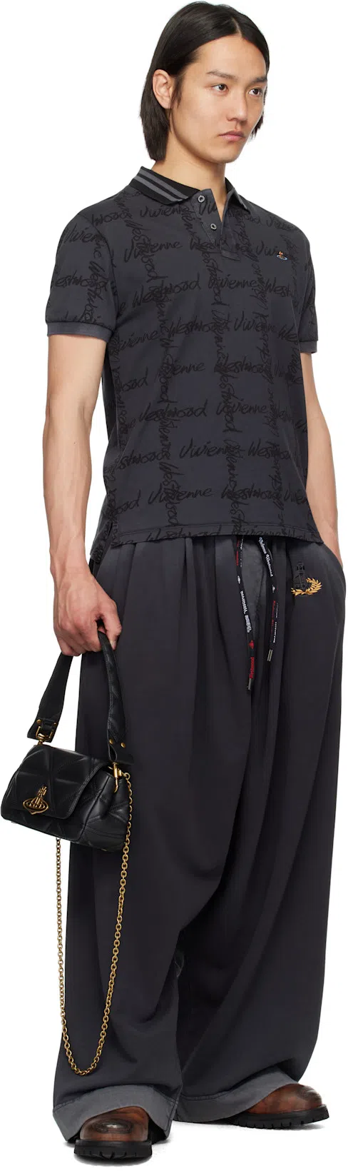 VIVIENNE WESTWOOD Black Medium Hazel Bag In Ss25-n401